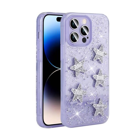iPhone Uyumlu 14 Pro Max Kılıf Airbagli Simli Arka Yüzey Zore Işıltı Silikon Kapak