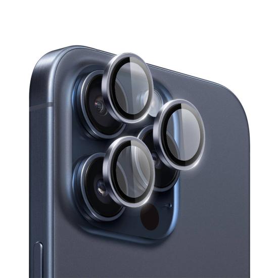iPhone Uyumlu 15 Pro Max Wiwu LG-003 Lens Guard Çizilmeye Karşı Dayanıklı Safir Kamera Lens Koruyucu