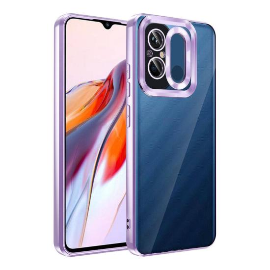 Xiaomi Uyumlu  Redmi 12C Kılıf Kamera Korumalı Logo Gösteren Zore Omega Kapak