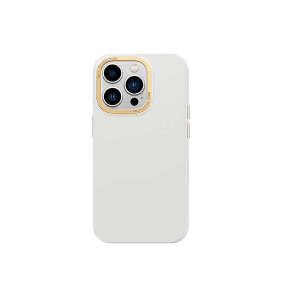 iPhone Uyumlu 14 Pro Max Kılıf Metal Kamera Çerçeveli Recci Glaze Serisi Kapak