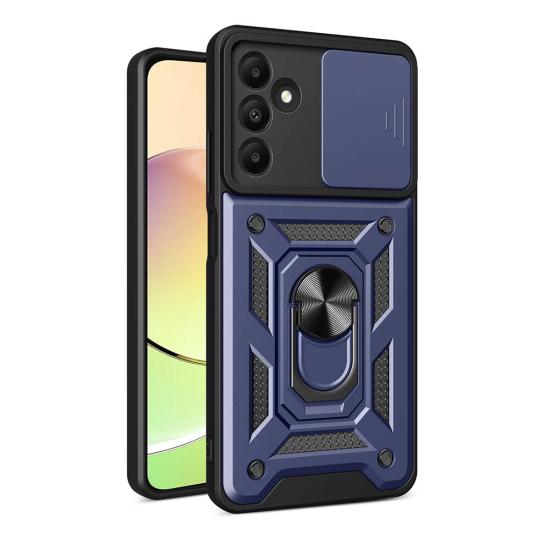 Galaxy Uyumlu A15 Kılıf Magnetik Standlı Kamera Korumalı Zore Sürgülü Vega Kapak