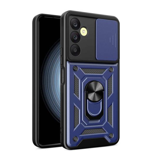 Galaxy Uyumlu A25 Kılıf Magnetik Standlı Kamera Korumalı Zore Sürgülü Vega Kapak