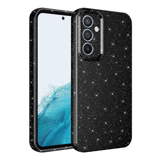 Galaxy Uyumlu S23 FE Kılıf Kamera Korumalı Simli Lüks Zore Koton Kapak