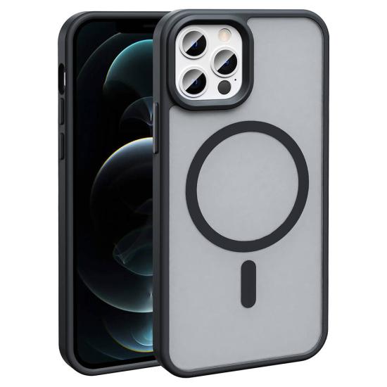 iPhone Uyumlu 11 Pro Max Kılıf M-safe Şarj Özellikli Mat Arka Yüzey Zore Sio Kapak