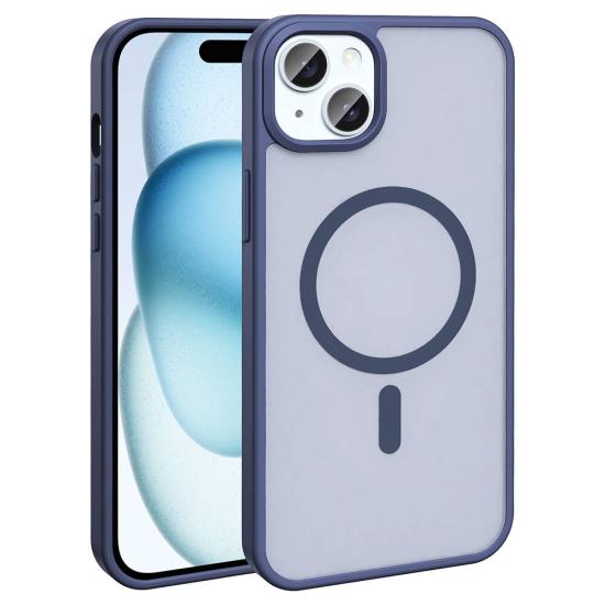 iPhone Uyumlu 15 Plus Kılıf M-safe Şarj Özellikli Mat Arka Yüzey Zore Sio Kapak