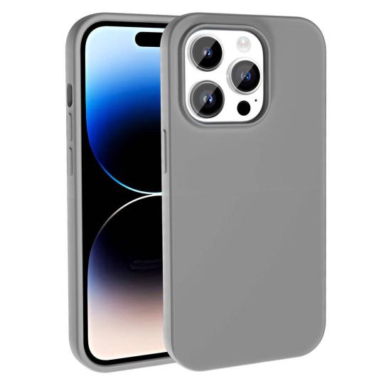 iPhone Uyumlu 14 Pro Kılıf M-safe Şarj Özellikli Sıvı Teknolojili Silinebilir Sert Zore Kivi Kapak