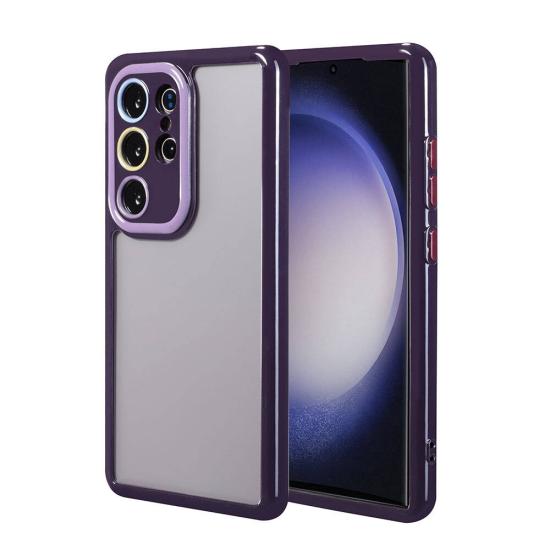 Galaxy Uyumlu S23 Ultra Kılıf Kamera Korumalı Renkli Kenar ve Çerçeve Tasarımlı Zore Vitamin Kapak