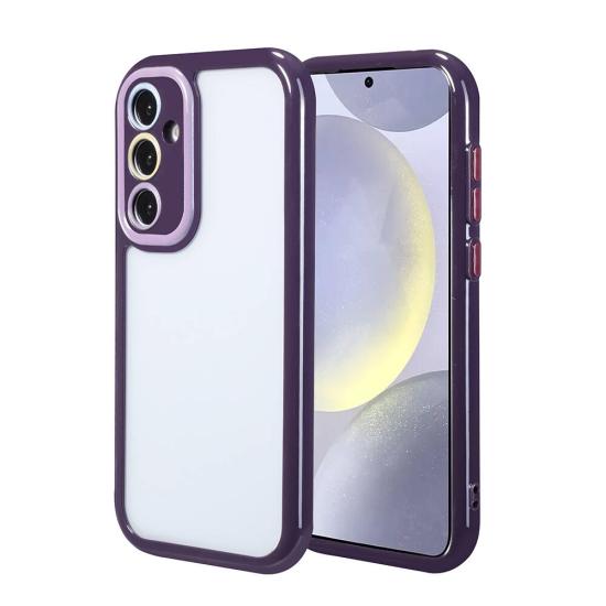 Galaxy Uyumlu S24 Kılıf Kamera Korumalı Renkli Kenar ve Çerçeve Tasarımlı Zore Vitamin Kapak