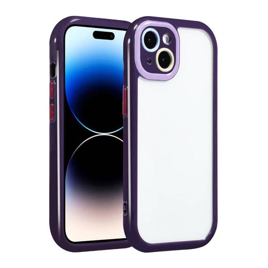 iPhone Uyumlu 14 Kılıf Kamera Korumalı Renkli Kenar ve Çerçeve Tasarımlı Zore Vitamin Kapak