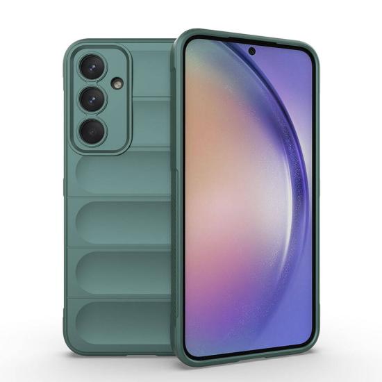 Galaxy Uyumlu A35 Kılıf Esnek TPU Oyuklu Arka Yüzey Tasarımlı Zore Etnik Silikon Kapak