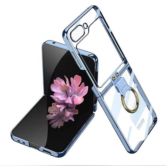 Galaxy Uyumlu Z Flip 6 Kılıf Zore Yüzüklü Kıpta Kapak