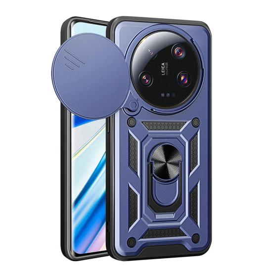 Xiaomi Uyumlu  Mi 13 Ultra Kılıf Magnetik Standlı Kamera Korumalı Zore Sürgülü Vega Kapak