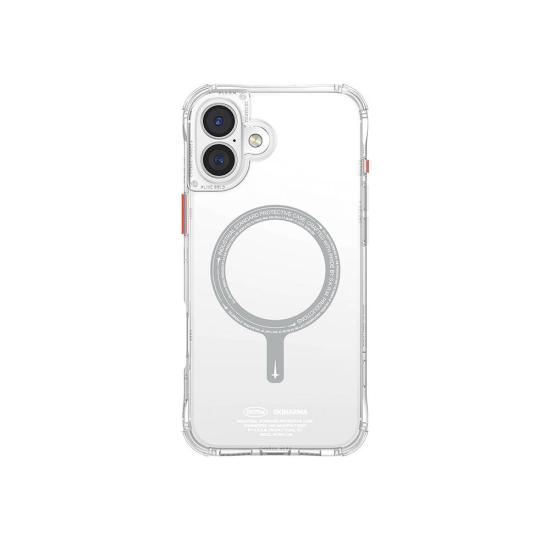 iPhone Uyumlu 16 Plus Kılıf M-safe Şarj Özellikli Şeffaf Airbag Tasarımlı Skinarma Saido Kapak
