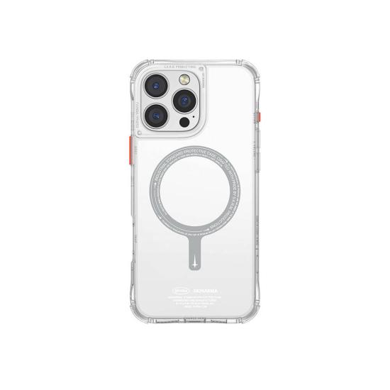 iPhone Uyumlu 16 Pro Kılıf M-safe Şarj Özellikli Şeffaf Airbag Tasarımlı Skinarma Saido Kapak