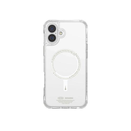 iPhone Uyumlu 16 Plus Kılıf M-safe Şarj Özellikli Şeffaf Airbag Tasarımlı Skinarma Saido Nightglow Kapak