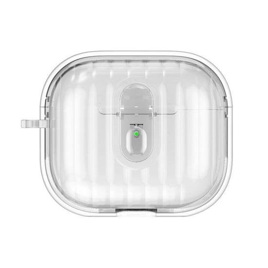 Airpods Uyumlu 4 Kılıf Kenarları Renkli Şeffaf Dilimli Silikon Zore Airbag 40 Kılıf