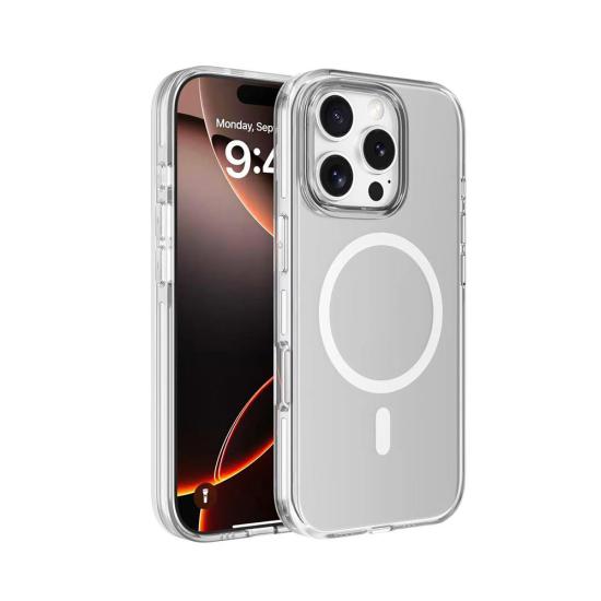 iPhone Uyumlu 16 Pro Max Kılıf M-safe Şarj Özellikli Kamera Korumalı Zore Kripto Kapak