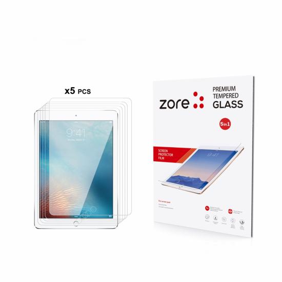 iPad Uyumlu 9.7 2017 (5.Nesil) Zore 5in1 Tablet Temperli Cam Ekran Koruyucu