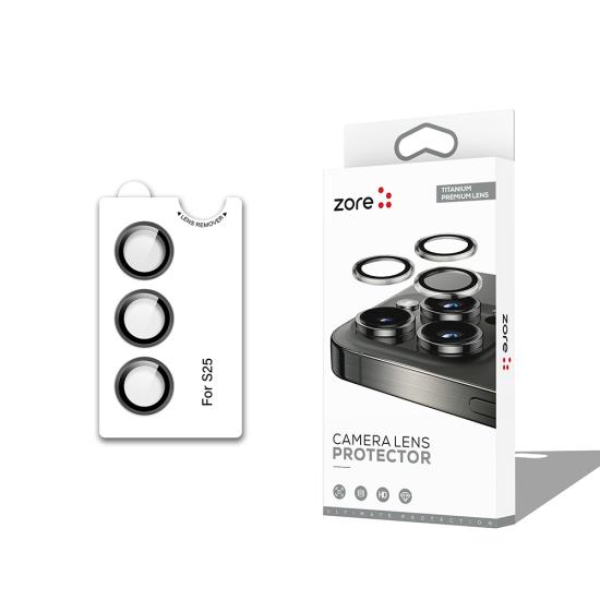 Galaxy Uyumlu S25 Zore CL-12 Premium Safir Parmak İzi Bırakmayan Anti-Reflective Kamera Lens Koruyucu