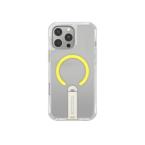 iPhone Uyumlu 16 Pro Max Kılıf M-safe Şarj Özellikli 360 Derece Dönebilen Standlı Skinarma Helix Kapak