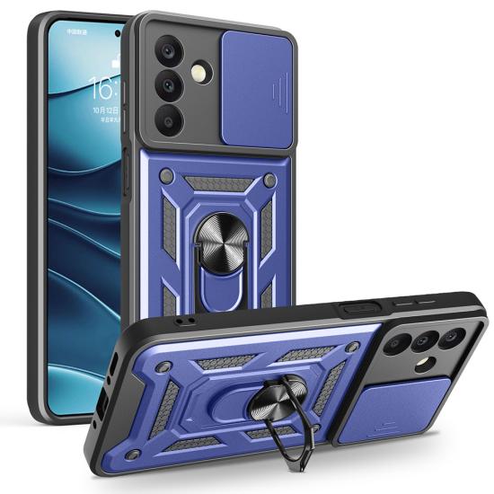 Galaxy Uyumlu A26 Kılıf Magnetik Standlı Kamera Korumalı Zore Sürgülü Vega Kapak