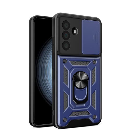 Galaxy Uyumlu A36 Kılıf Magnetik Standlı Kamera Korumalı Zore Sürgülü Vega Kapak