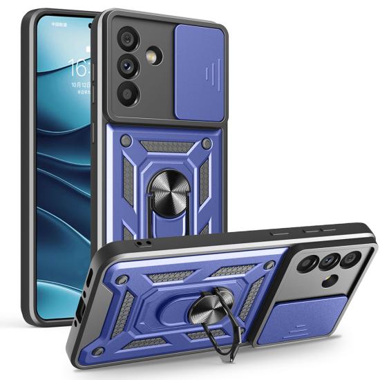 Galaxy Uyumlu A56 Kılıf Magnetik Standlı Kamera Korumalı Zore Sürgülü Vega Kapak