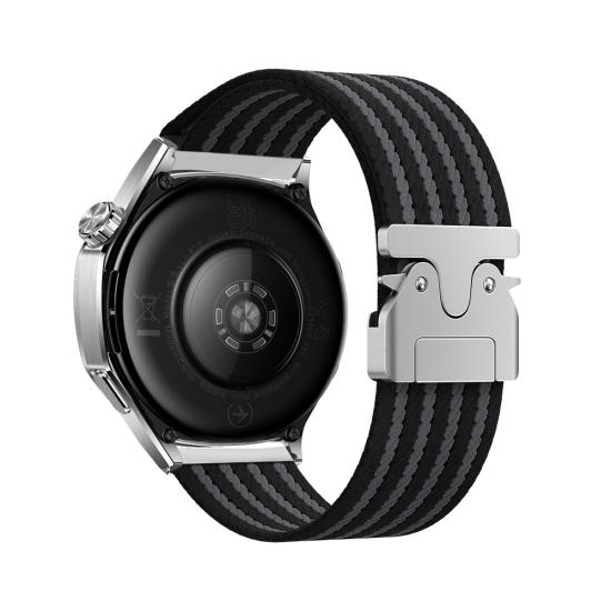 Galaxy Uyumlu Watch 46mm Zore KRD-133 22mm Naylon Kumaş Hasır Örgülü Kordon