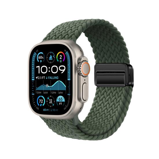 Watch Ultra 49mm Zore KRD-134 Örgü Tasarımlı Hasır Kordon Strap Kayış