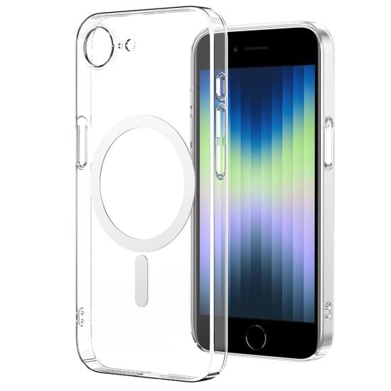 iPhone Uyumlu 16E Kılıf Zore M-safe Şarj Özellikli Şeffaf Kamera Çerçeveli Porto Kapak