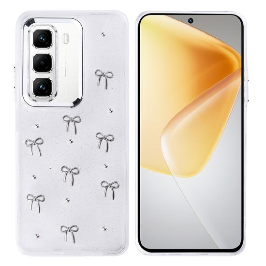 İnfinix Hot 50 Pro 4G Kılıf Airbag Tasarımlı Simli Şeffaf Zore Kutup Kapak