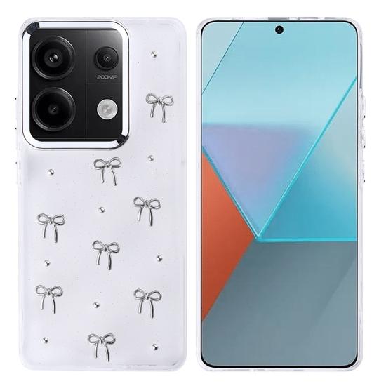 Xiaomi Uyumlu  Redmi Note 13 Pro 4G Kılıf Airbag Tasarımlı Simli Şeffaf Zore Kutup Kapak