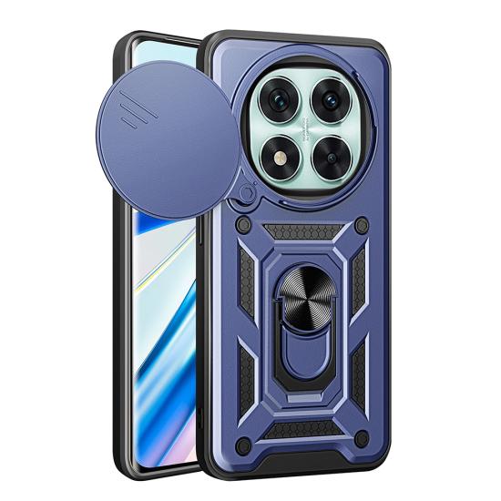 Xiaomi Uyumlu  Redmi Note 14 Pro 5G Kılıf Magnetik Standlı Kamera Korumalı Zore Sürgülü Vega Kapak