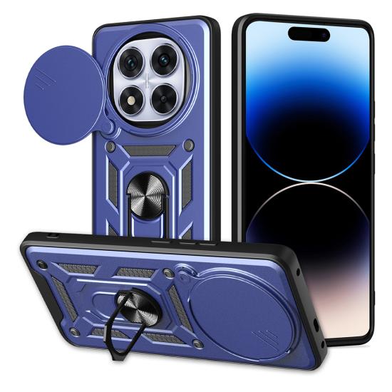 Xiaomi Uyumlu  Redmi Note 14 Pro Plus Kılıf Magnetik Standlı Kamera Korumalı Zore Sürgülü Vega Kapak