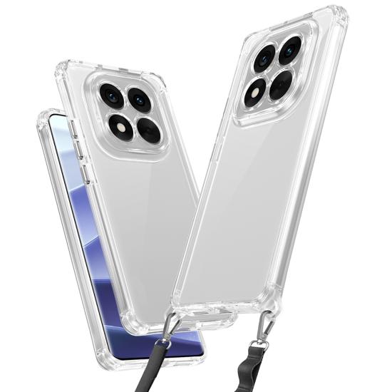 Xiaomi Uyumlu  Redmi Note 14 Pro 5G Kılıf Airbagli Takılabilir Askı Aparatlı Zore Snap Silikon Kapak