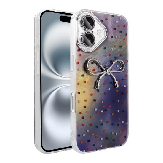 iPhone Uyumlu 16 Plus Kılıf Kamera Korumalı Figürlü Zore Ponti Silikon Kapak