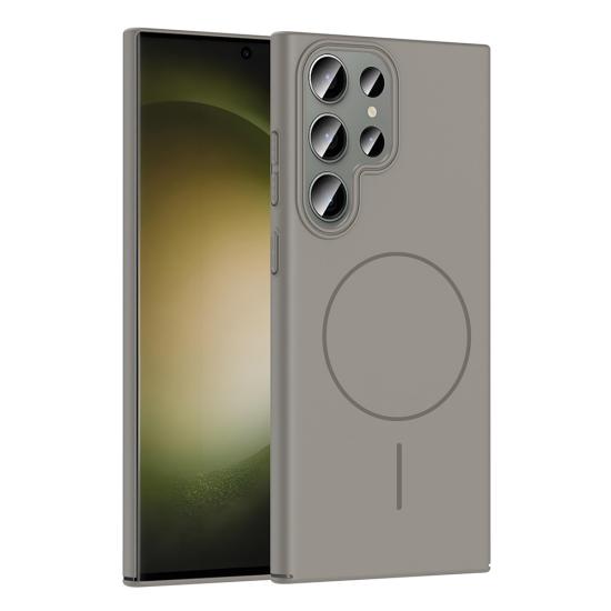 Galaxy Uyumlu S23 Ultra Kılıf M-safe Şarj Özellikli Zore Ruby Sert Kapak