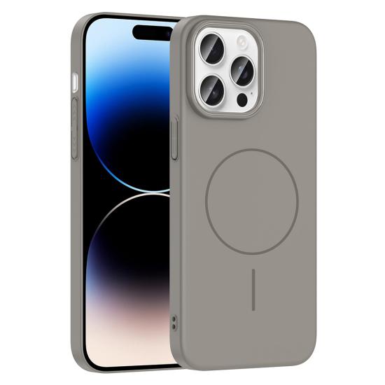 iPhone Uyumlu 14 Pro Max Kılıf M-safe Şarj Özellikli Zore Ruby Sert Kapak