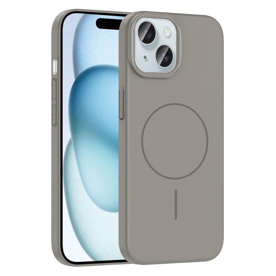 iPhone Uyumlu 15 Kılıf M-safe Şarj Özellikli Zore Ruby Sert Kapak