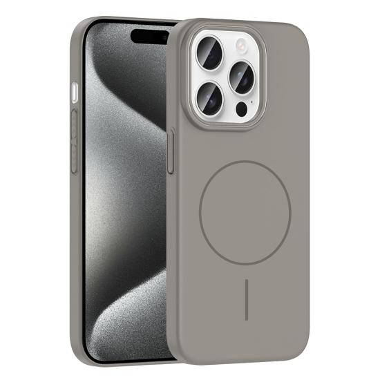 iPhone Uyumlu 15 Pro Max Kılıf M-safe Şarj Özellikli Zore Ruby Sert Kapak