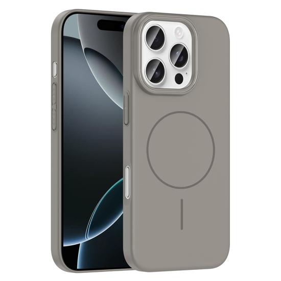 iPhone Uyumlu 16 Pro Max Kılıf M-safe Şarj Özellikli Zore Ruby Sert Kapak