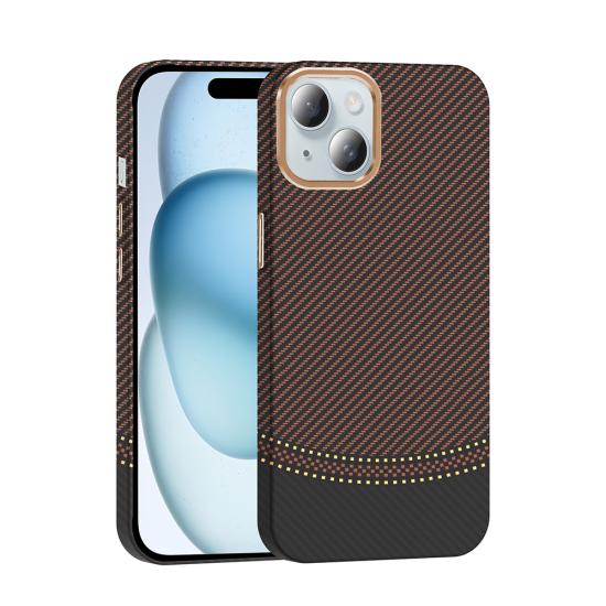 iPhone Uyumlu 15 Kılıf M-safe Şarj Özellikli Karbon Fiber Görünümlü Zore Gros Kapak