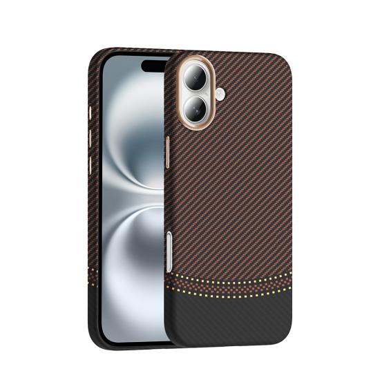 iPhone Uyumlu 16 Kılıf M-safe Şarj Özellikli Karbon Fiber Görünümlü Zore Gros Kapak