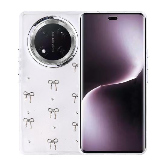 Honor Magic 7 Lite Kılıf Airbag Tasarımlı Simli Şeffaf Zore Kutup Kapak