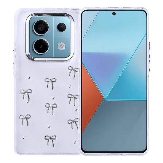 Xiaomi Uyumlu  Redmi Note 14 Pro 4G Kılıf Airbag Tasarımlı Simli Şeffaf Zore Kutup Kapak
