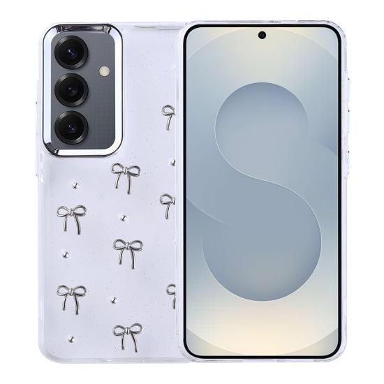 Galaxy Uyumlu S25 Kılıf Airbag Tasarımlı Simli Şeffaf Zore Kutup Kapak