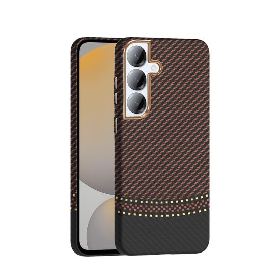 Galaxy Uyumlu S25 Plus Kılıf M-safe Şarj Özellikli Karbon Fiber Görünümlü Zore Gros Kapak