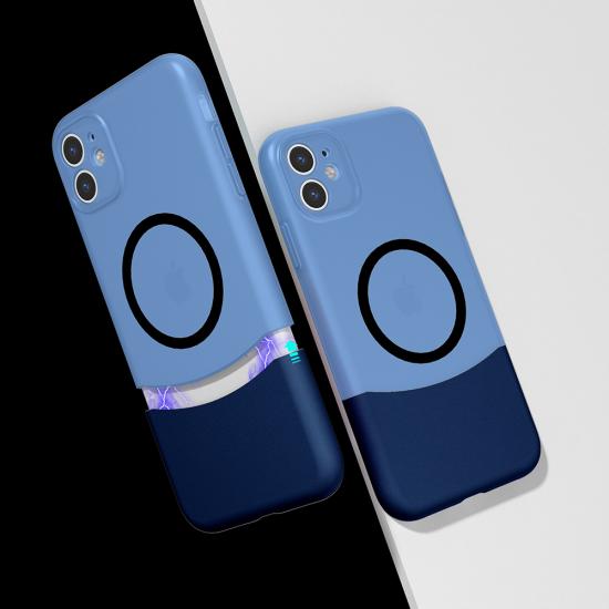iPhone Uyumlu 11 Kılıf M-Safe Şarj Özellikli Mıknatıslı Zore Duble Kapak