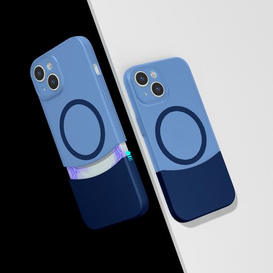 iPhone Uyumlu 15 Kılıf M-Safe Şarj Özellikli Mıknatıslı Zore Duble Kapak