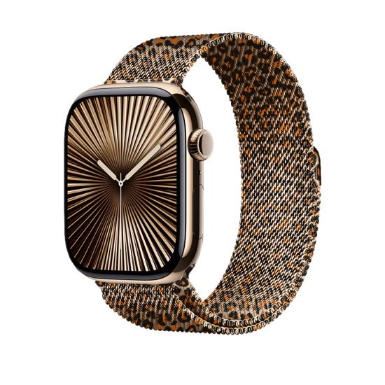 Watch 42mm Zore KRD-01 Leopar Desenli Metal Kordon